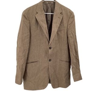 Banana Republic 100% Linen Blazer Sport Coat Herringbone Sz 42R